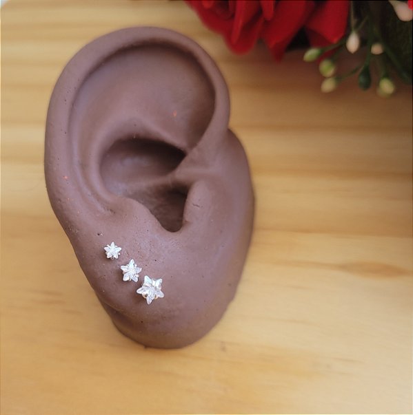 Trio Estrela Zircônia - Prata 925