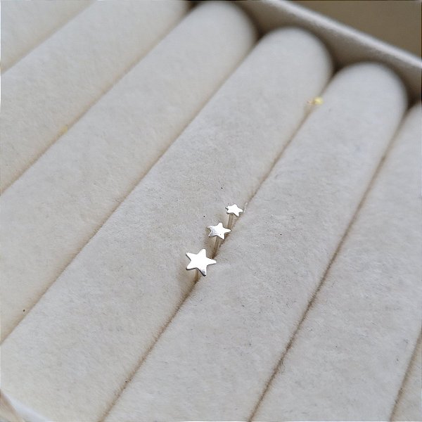 Trio Estrela Placa - Prata 925