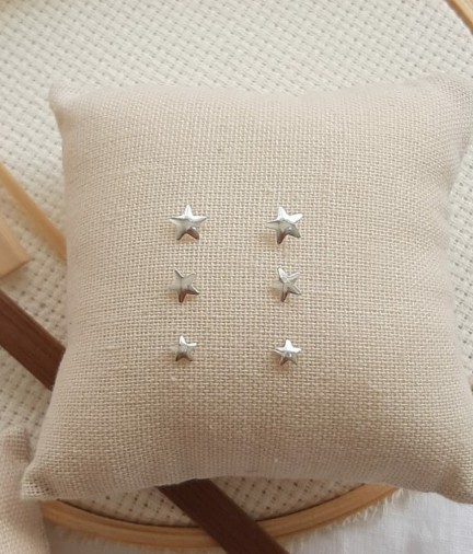 Trio Estrela Placa - Prata 925