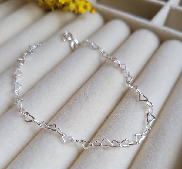 Pulseira elos  Coração 3MM