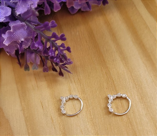 Piercing Daith / Helix Pedras Zirc - Prata 925