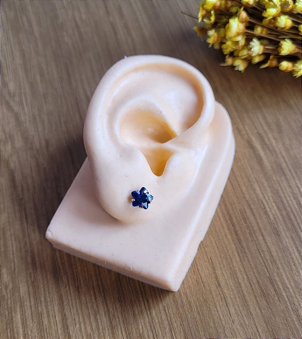 Brinco Zirconia Estrela 6 mm - Prata 925