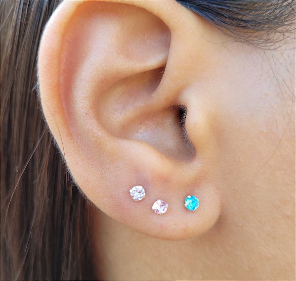 Trio Colorido 3 mm - Prata 925