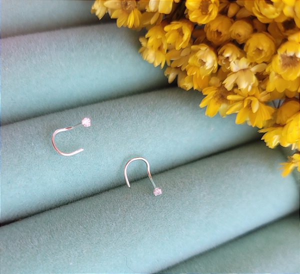 Piercing Nariz Ponto de Luz - Prata 925
