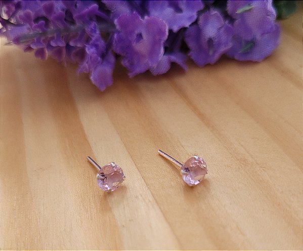 Brinco Zircônia Garra 5 mm - Prata 925