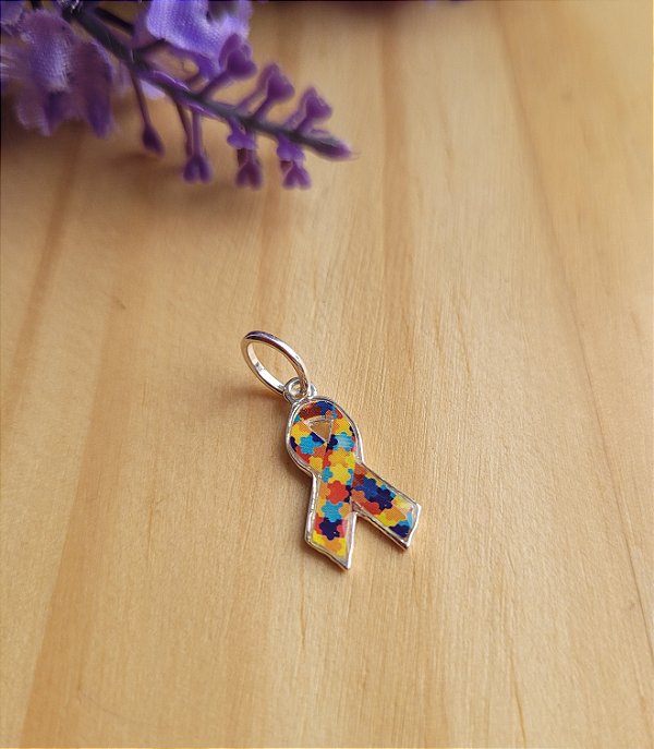 Pingente Fita Autismo - Prata 925