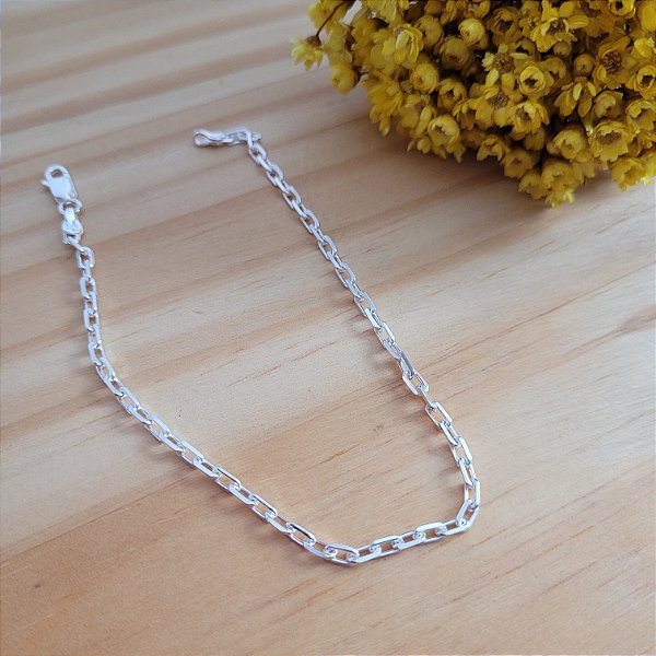 Pulseira Elo Cadeado 5 mm - Prata 925