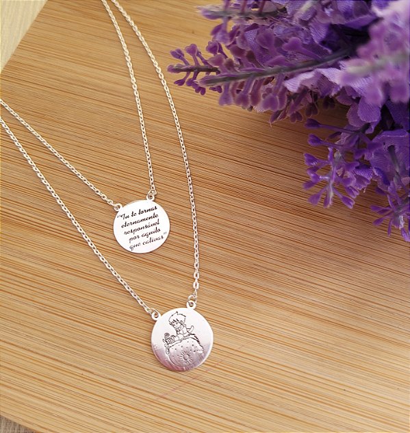 Escapulário Pequeno Príncipe - Prata 925