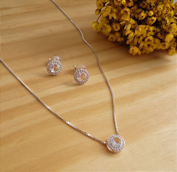 Conjunto Diana - Prata 925