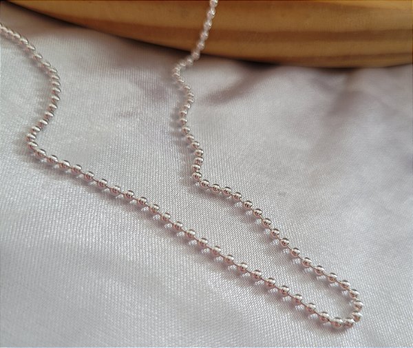 Colar Bolinha 1,8 mm (45 cm) - Prata 925