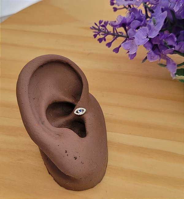 Piercing Olho Grego (Tragus ) - Prata 925