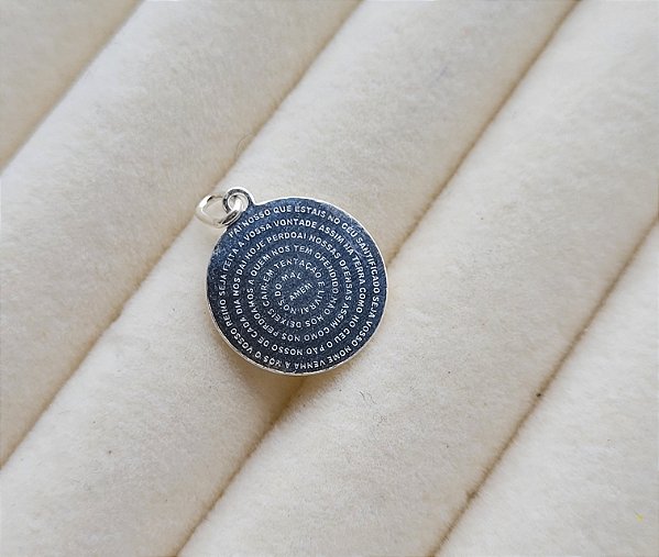 Pingente Medalha Pai nosso - Prata 925