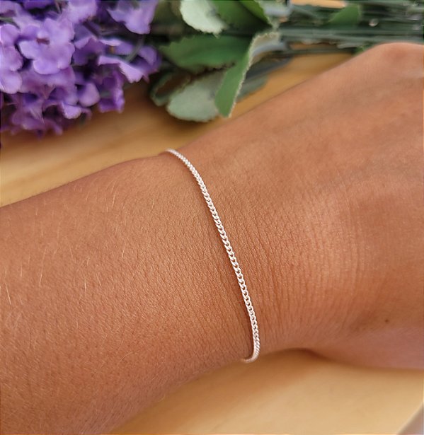 Pulseira Elo Grumet 1,2 mm -  Prata 925