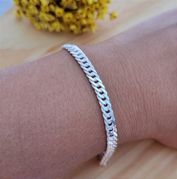 Pulseira Grumet Fio Duplo - Prata 925