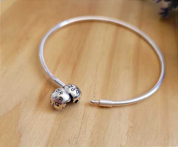 Bracelete para Berloque Fecho Redondo - Prata 925