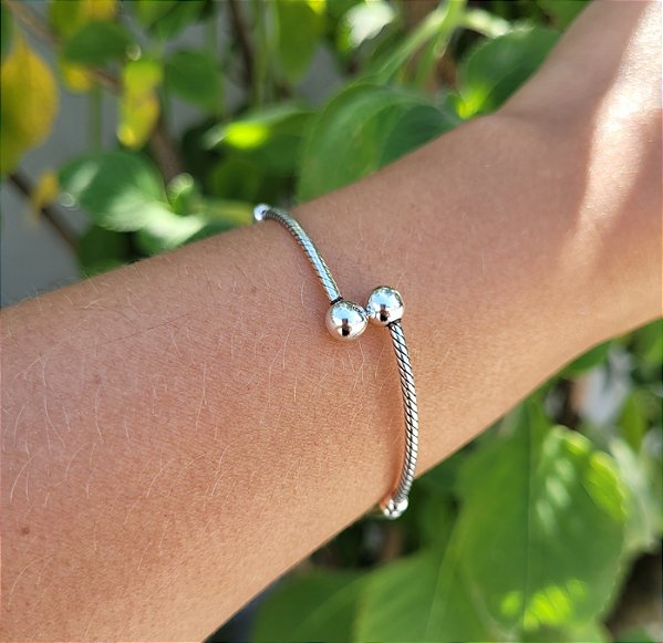 Bracelete Bali com Bolas - Pratas 925