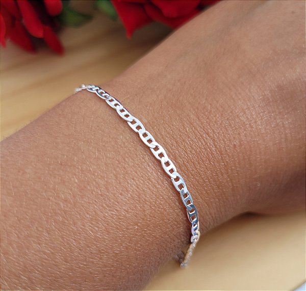 Pulseira Flat Marine 2,6 mm- Prata 925