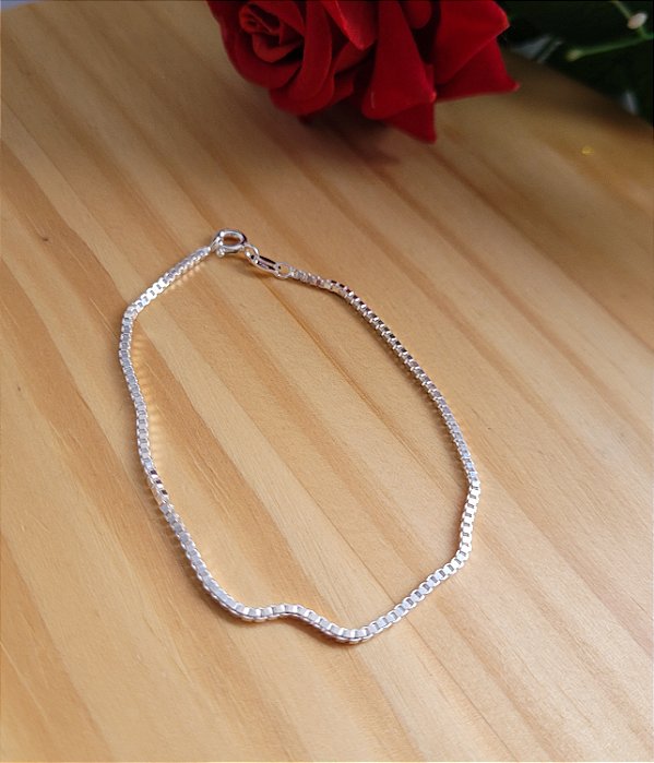 Pulseira veneziana v28 - Prata 925