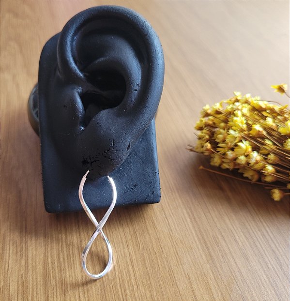 Argola Infinito 36 mm - Prata 925