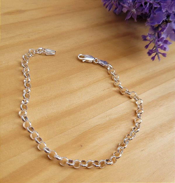 Pulseira Elo Português 3,8 mm - Prata 925