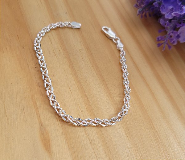 Pulseira Canutilho Trançado F120- Prata 925