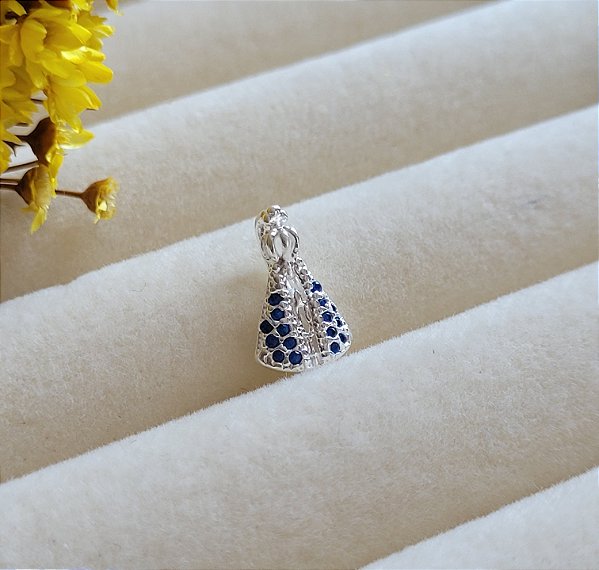 Pingente Nossa Senhora Aparecida 12 mm- Prata 925