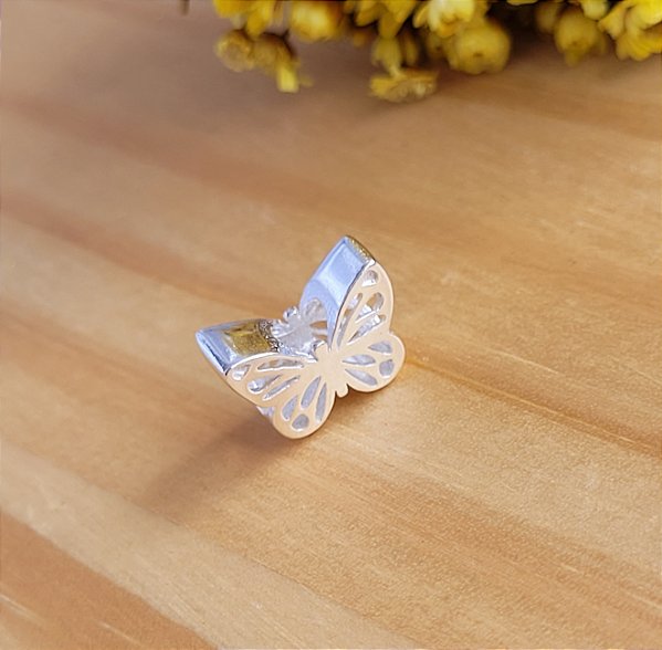 Berloque Borboleta Vazada - Prata 925