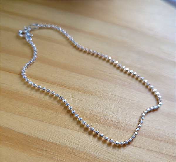 Pulseira Bola Diamantada 1,5 mm - Prata 925