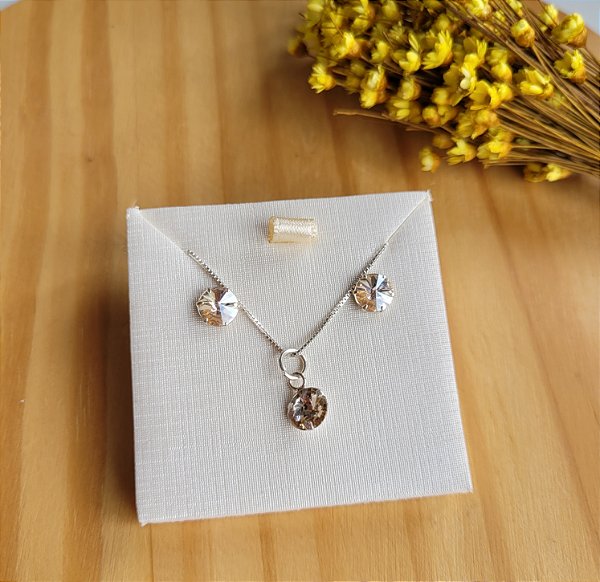 Conjunto Luz 6mm - Prata 925