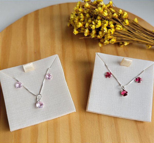 Conjunto Ponto de Luz Colors- Prata 925