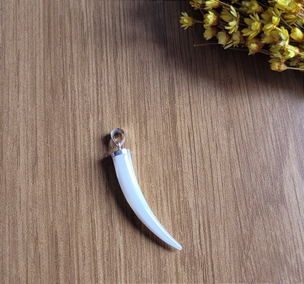 Pingente Dente de Sabre -Prata 925