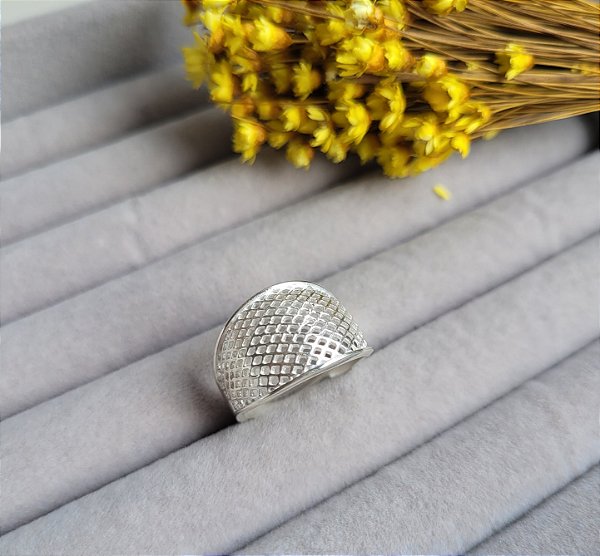 Anel Tela Larga - Prata 925