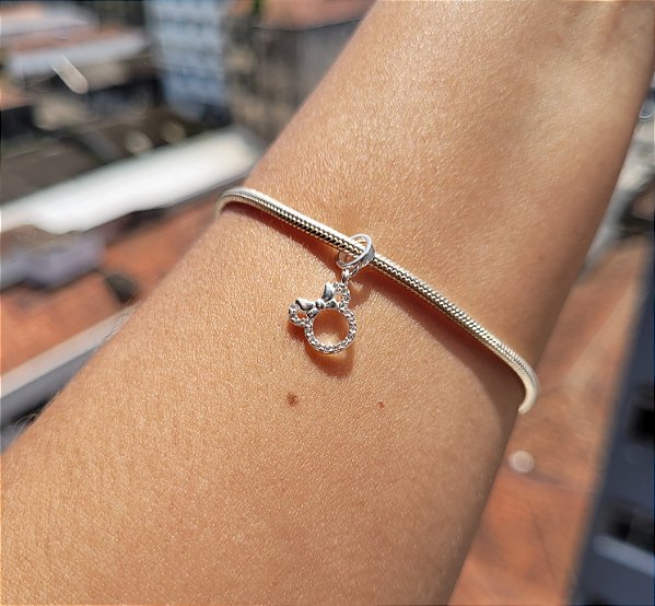 Berloque Miney Cravejado - Prata 925