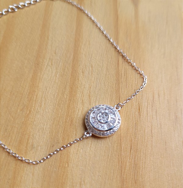 Pulseira Círculo Pizza - Prata 925