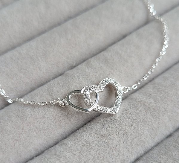 Pulseira Corações Iza- Prata 925