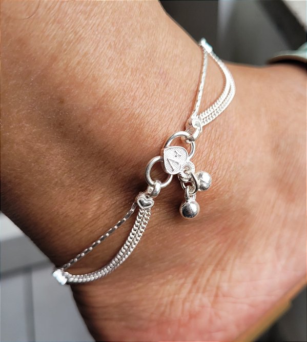 Tornozeleira Indiana- Prata 925