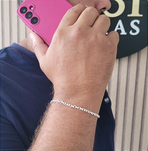 Pulseira Cartier Aparada F100 - Prata 925