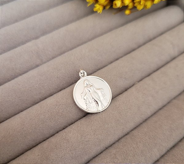 Pingente Medalha Iemanjá - Prata 925