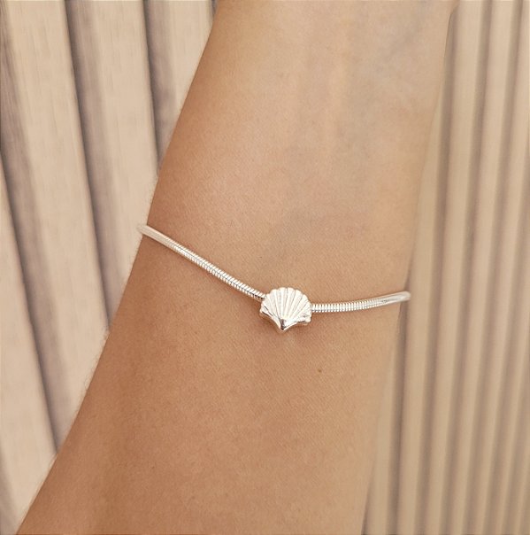 Berloque Separador Concha - Prata 925