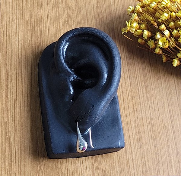 Brinco Anzol Gota - Prata 925