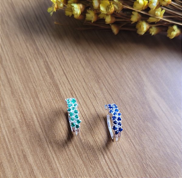 Piercing Fake Cravação Color - Prata 925