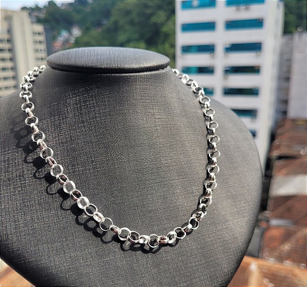 Colar Elo Português 6,5mm - Prata 925