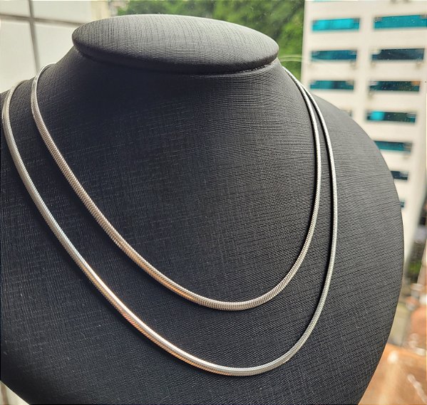 Colar Lacraia F260 - Prata 925