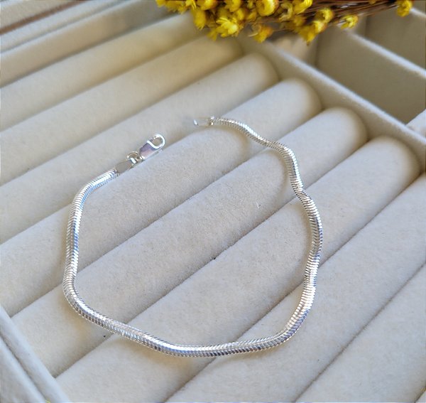 Pulseira Lacraia 2,5 mm - Prata 925