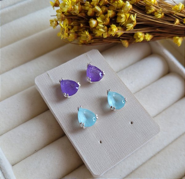 Brinco Gota Fusion- Prata 925