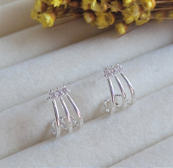 Brinco Ear Cuff Classic- Prata 925