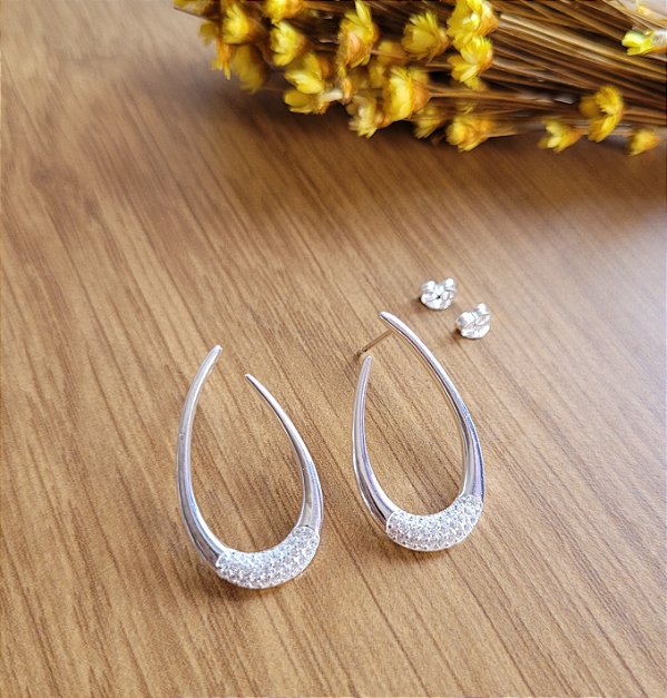 Brinco Gota Zoe - Prata 925