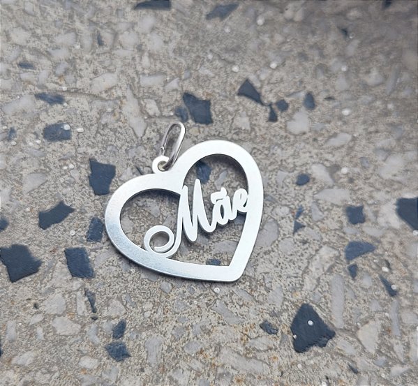 Pingente Mãe Liso - Prata 925