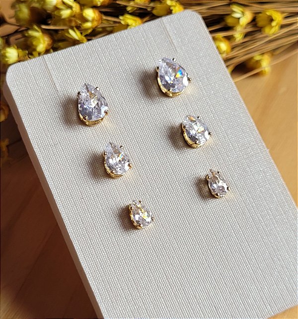 Trio Garra Gota - Semijoias