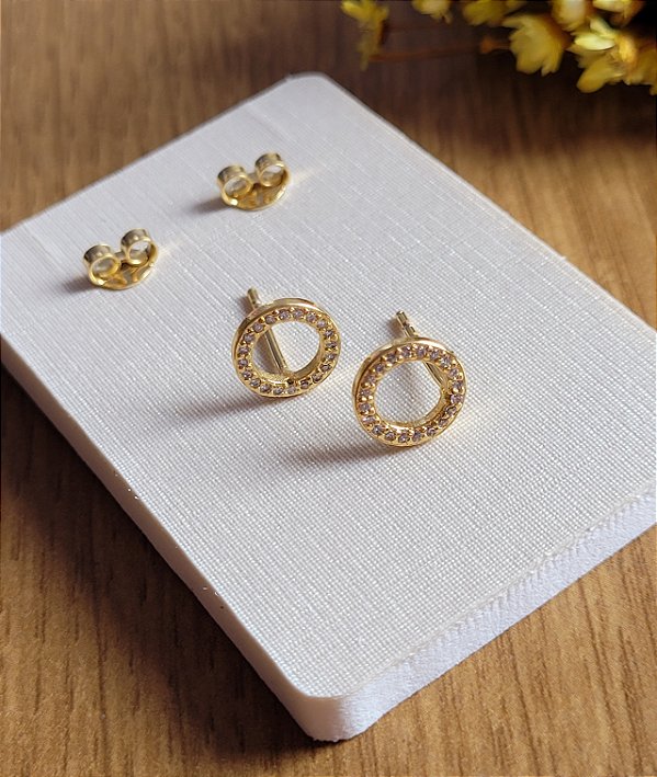 Brinco Circulo P - Semijoias